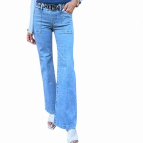 Christine Denim Bootcut Pants In Light Wash womens corduroy pants cheap