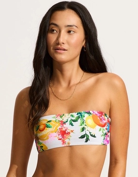 Ciao Bella Bandeau Bikini Top - White Swim Womens - beachwear discount