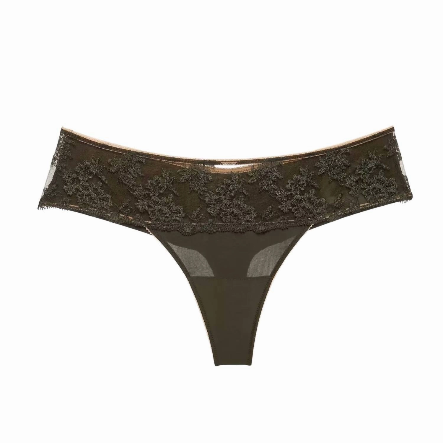Cibeles Seemless Back Thongs In Khaki