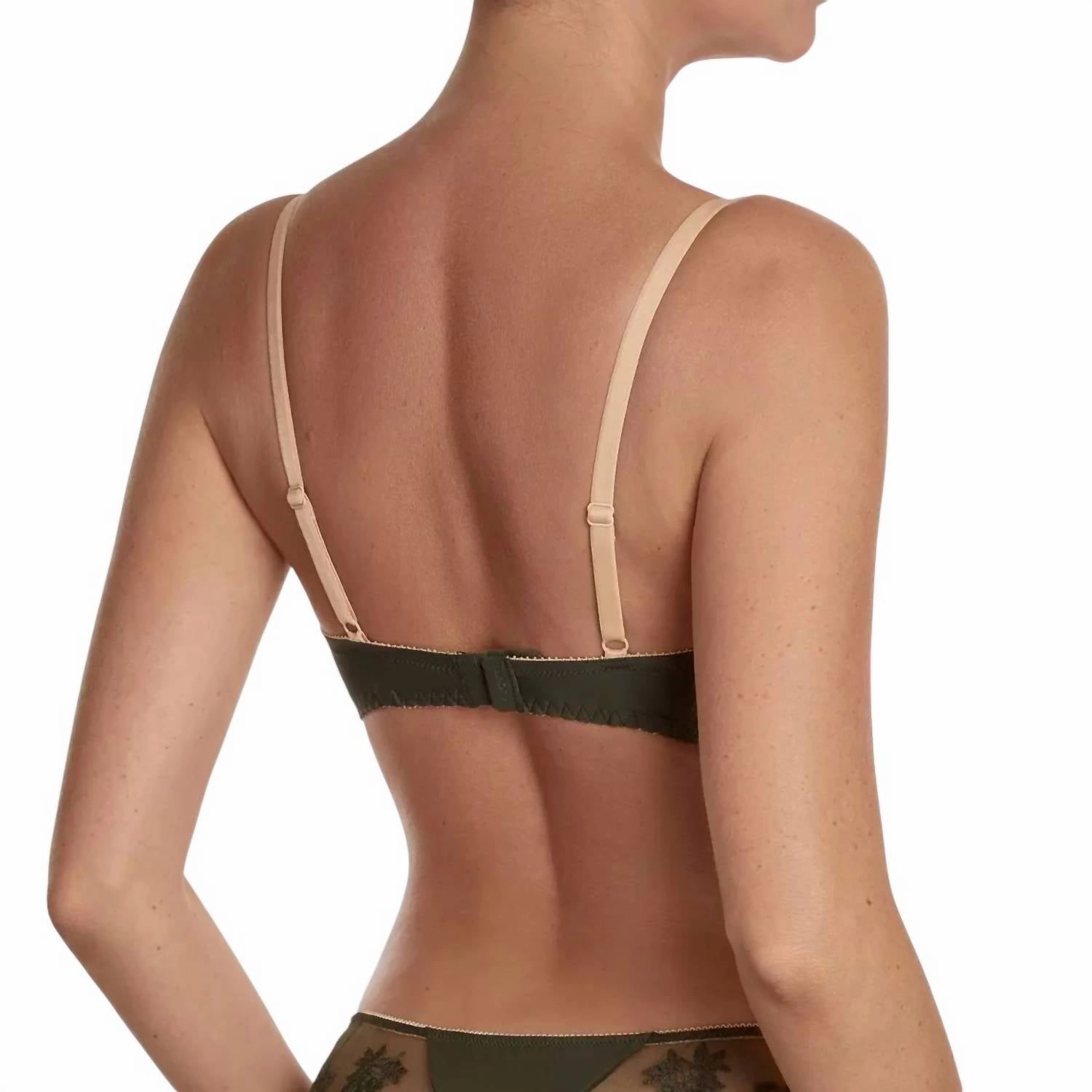 Cibeles Underwire Demi Cup Bra In Khaki