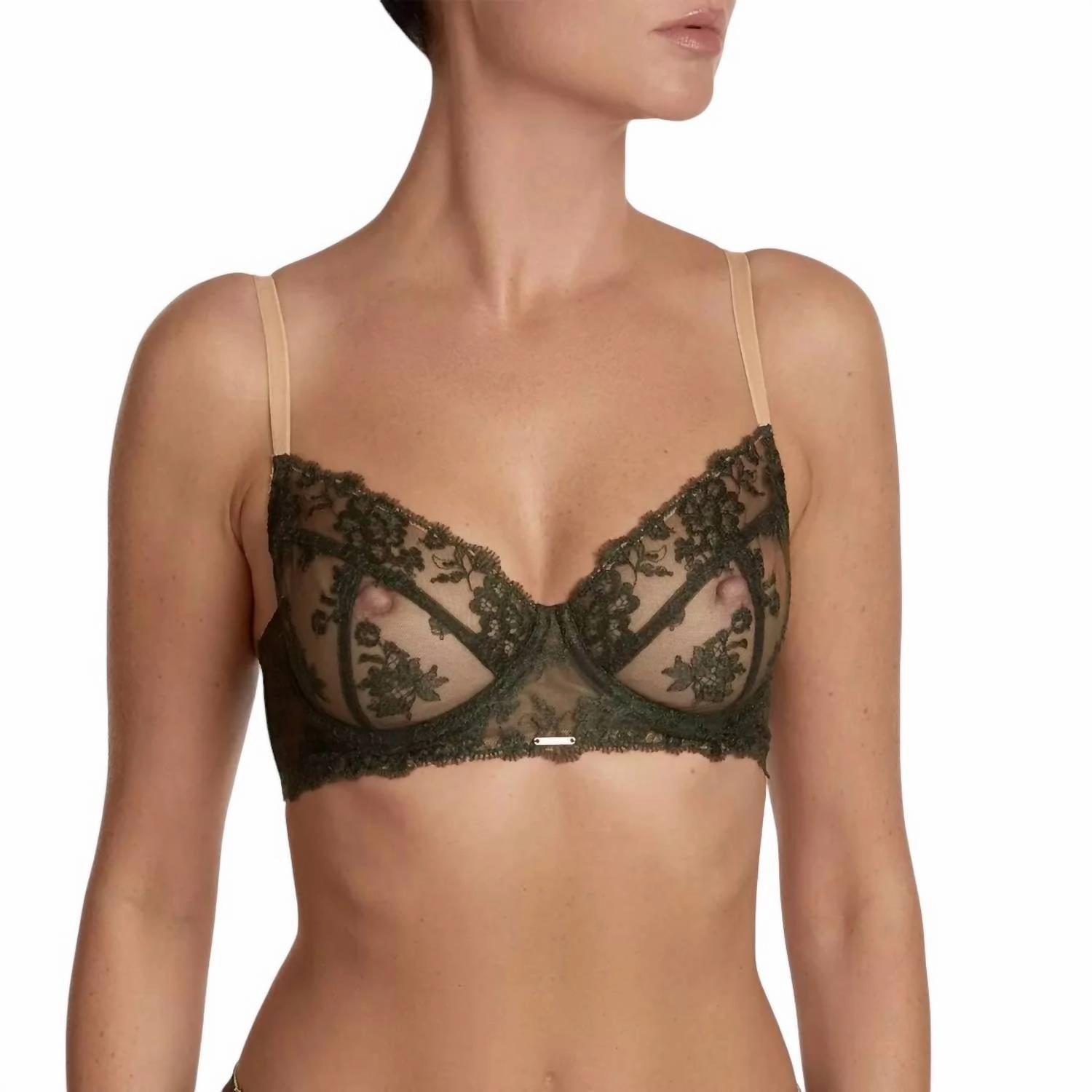 Cibeles Underwire Demi Cup Bra In Khaki