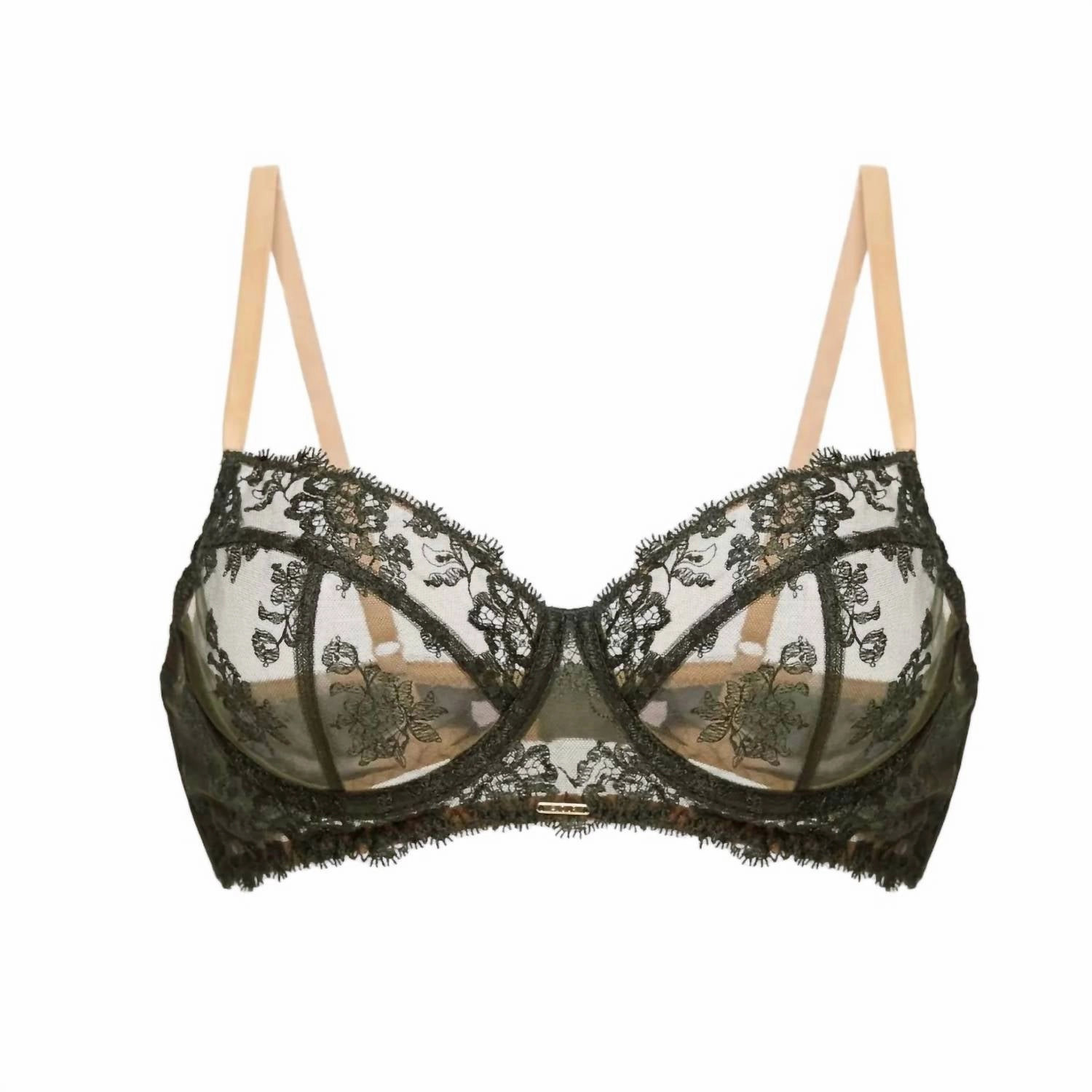 Cibeles Underwire Demi Cup Bra In Khaki
