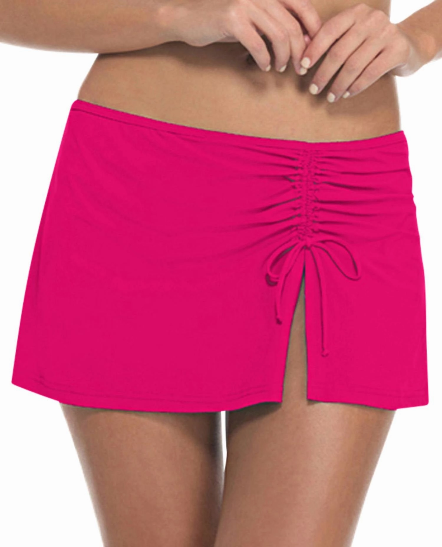 Cinch Skirt Swim Bottom In Tutti Frutti Raspberry Swim Womens - reversible swimsuits