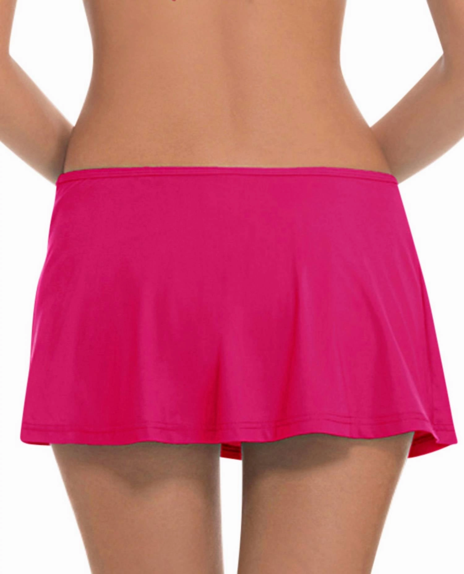 Cinch Skirt Swim Bottom In Tutti Frutti Raspberry