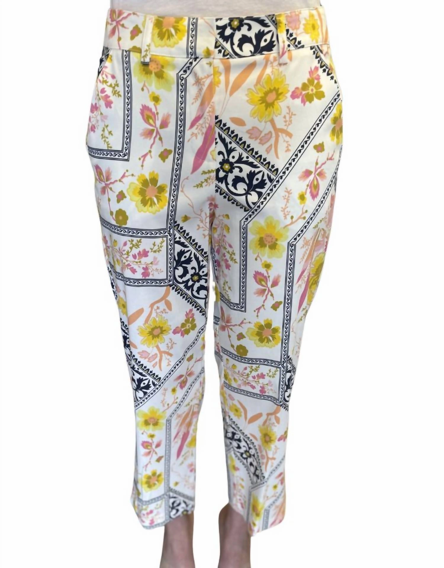 Clara Stretch Sateen Pants In Multi Color bottoms for women sale