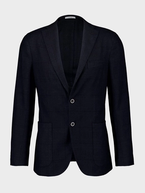Classic Fit Navy Cotton Blazer Suits Mens - men's suits outlet