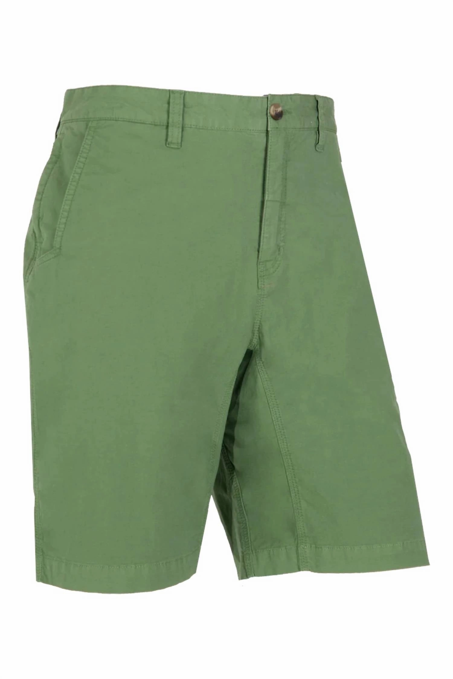 Classic Fit Stretch Poplin Shorts In Chive