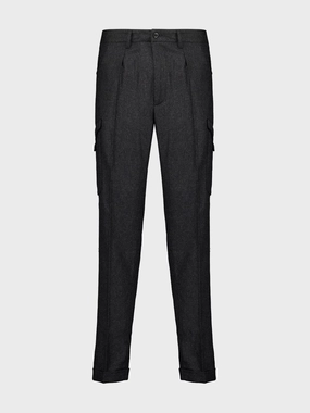 Classic Fit Virgin Wool Cargo Trousers Suits Mens - men's suits outlet