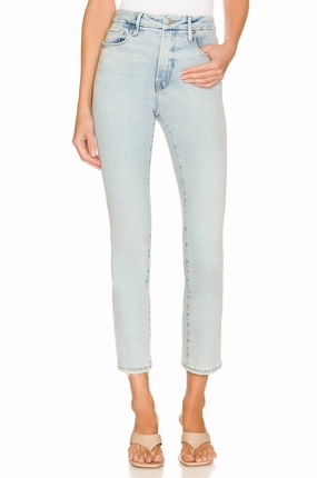 Classic Natural Fray Hem Jean In Indigo Bottoms Womens outlet online store
