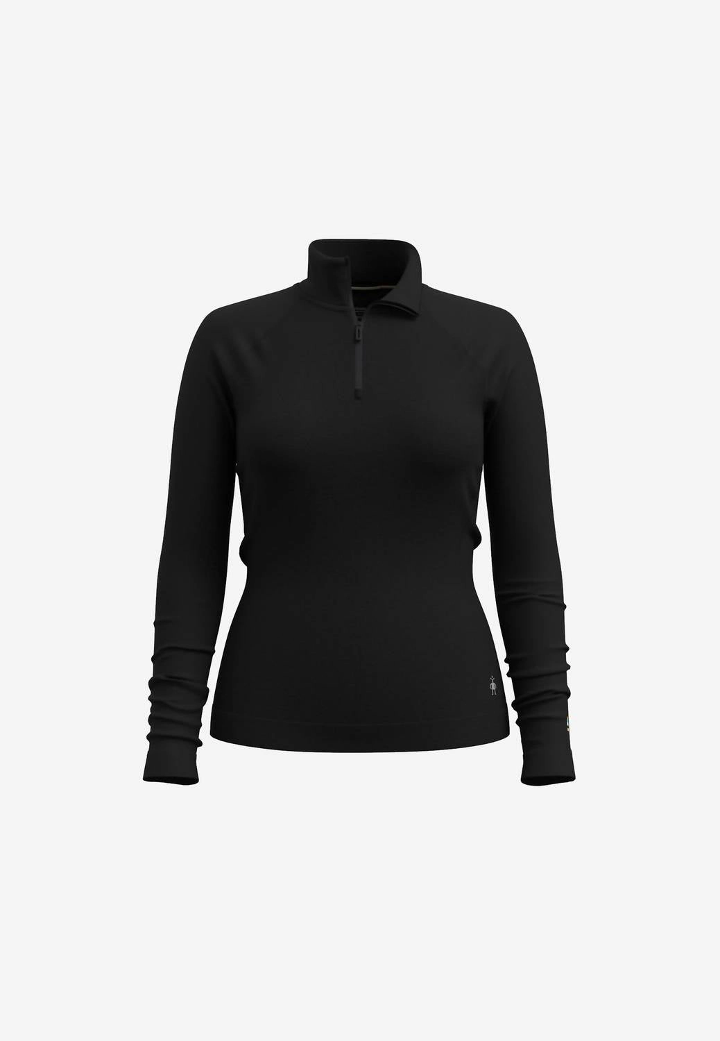 Classic Thermal 1/4 Zip Sweater In Black