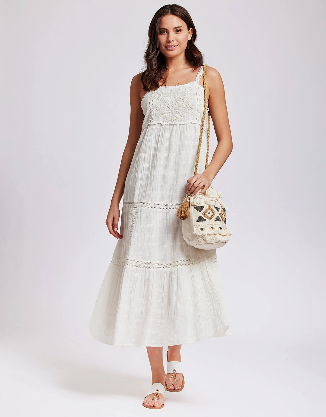Clotilde Strappy Maxi Dress - White Swim Womens - bikinis clearance
