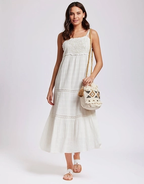 Clotilde Strappy Maxi Dress - White Swim Womens - bikinis clearance