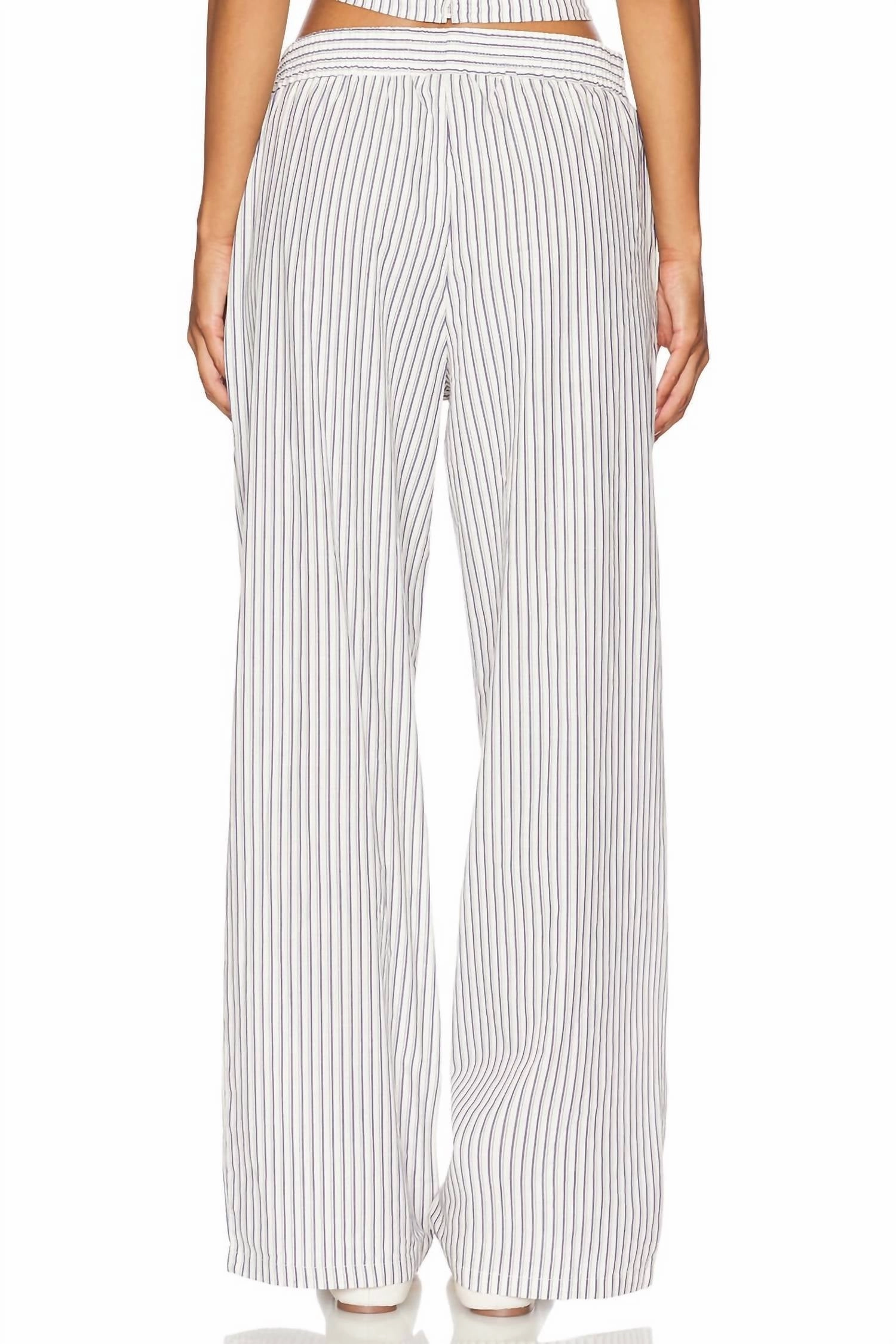 Cobain Pant In Ivory Stripe