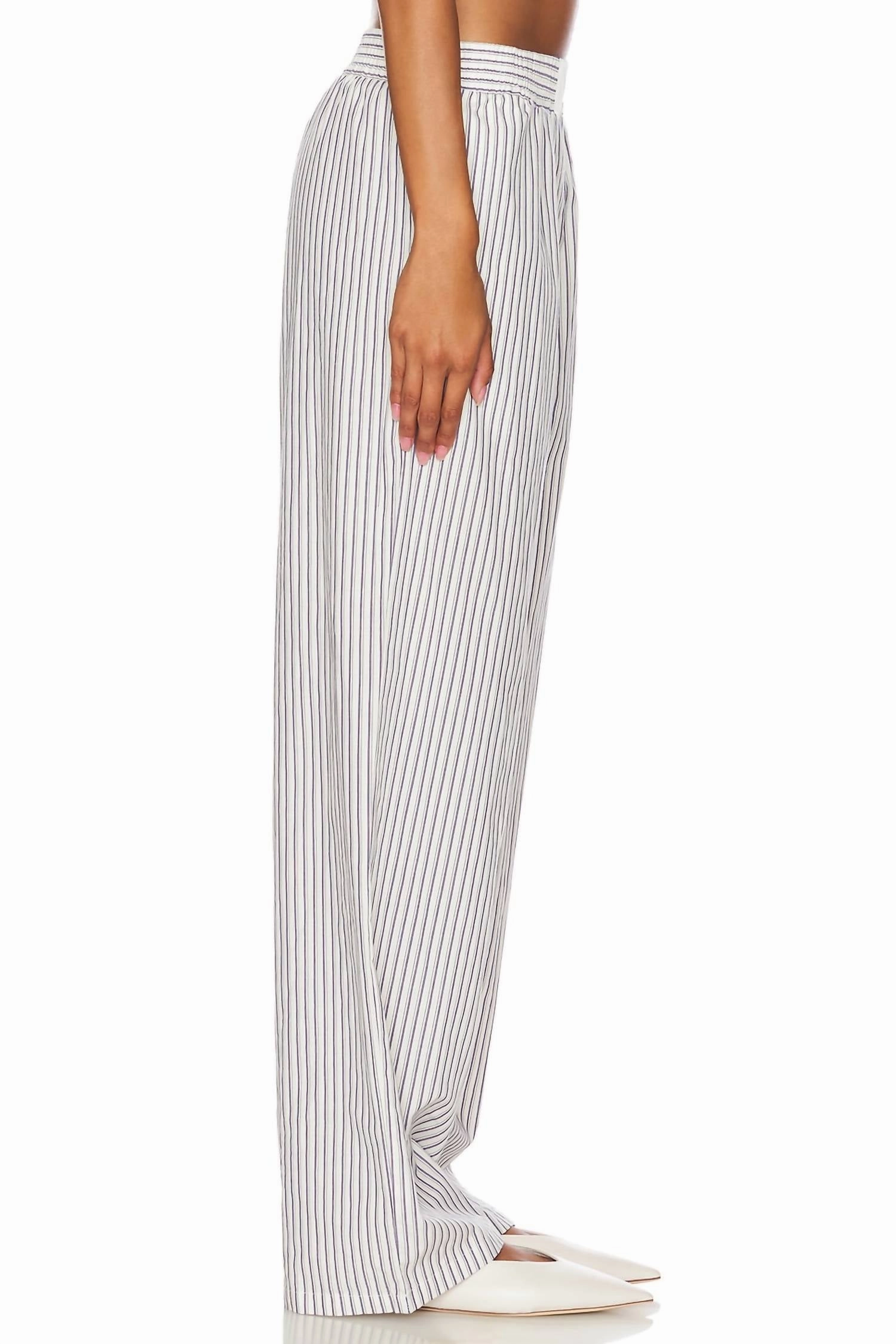 Cobain Pant In Ivory Stripe