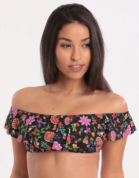Cocobella Tolvo Off The Shoulder Bikini Top - Black Swim Womens - swimsuits outlet