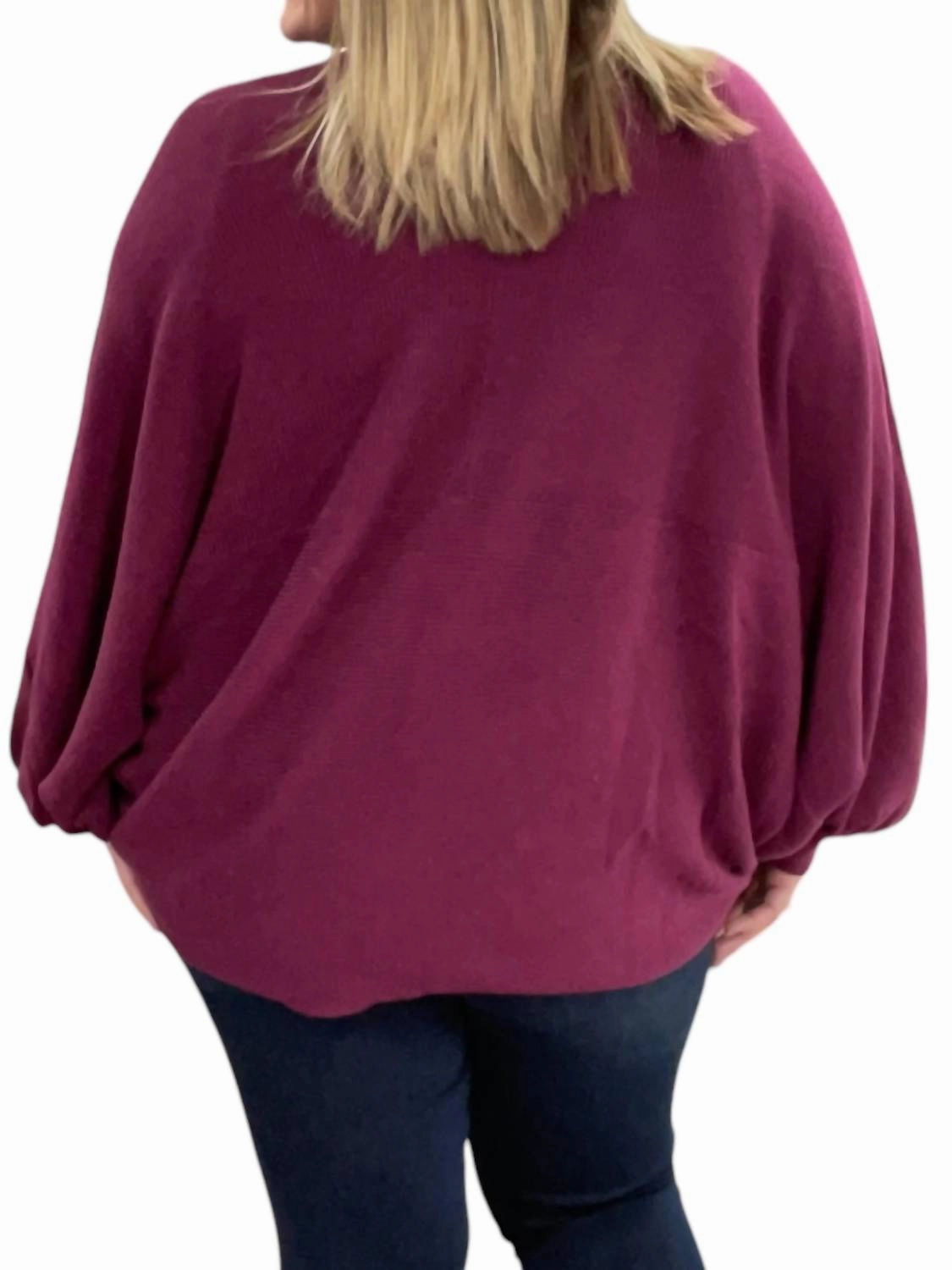 Cocoon Cardigan In Plum