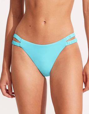 Collective Gathered Tab Bikini Pant - Aquamarine Swim Womens - one-pieces cheap