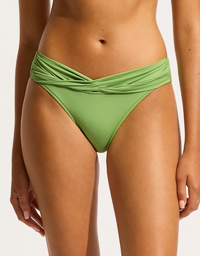 Collective Twist Band Hipster Bikini Pant - Sage Swim Womens - beachwear discount