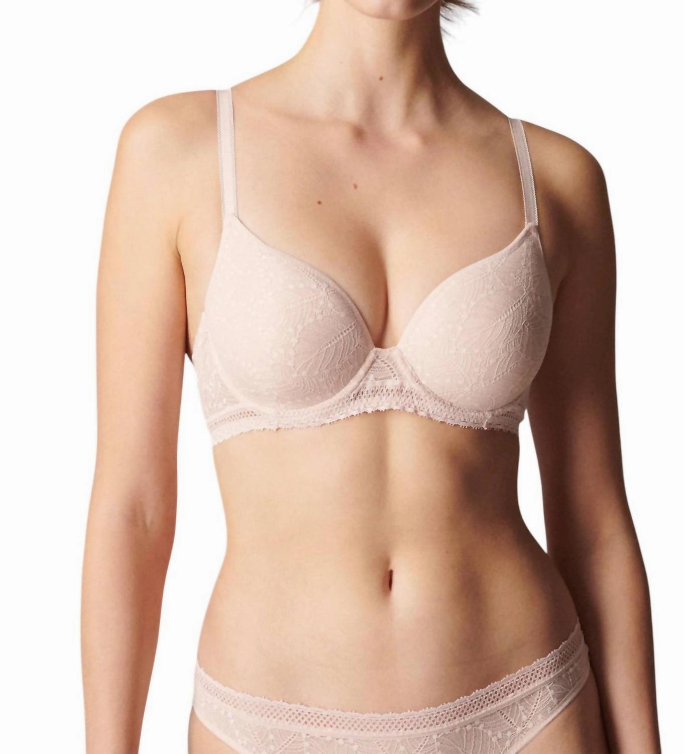 Comete Contour Plunge Bra In Peau Rose