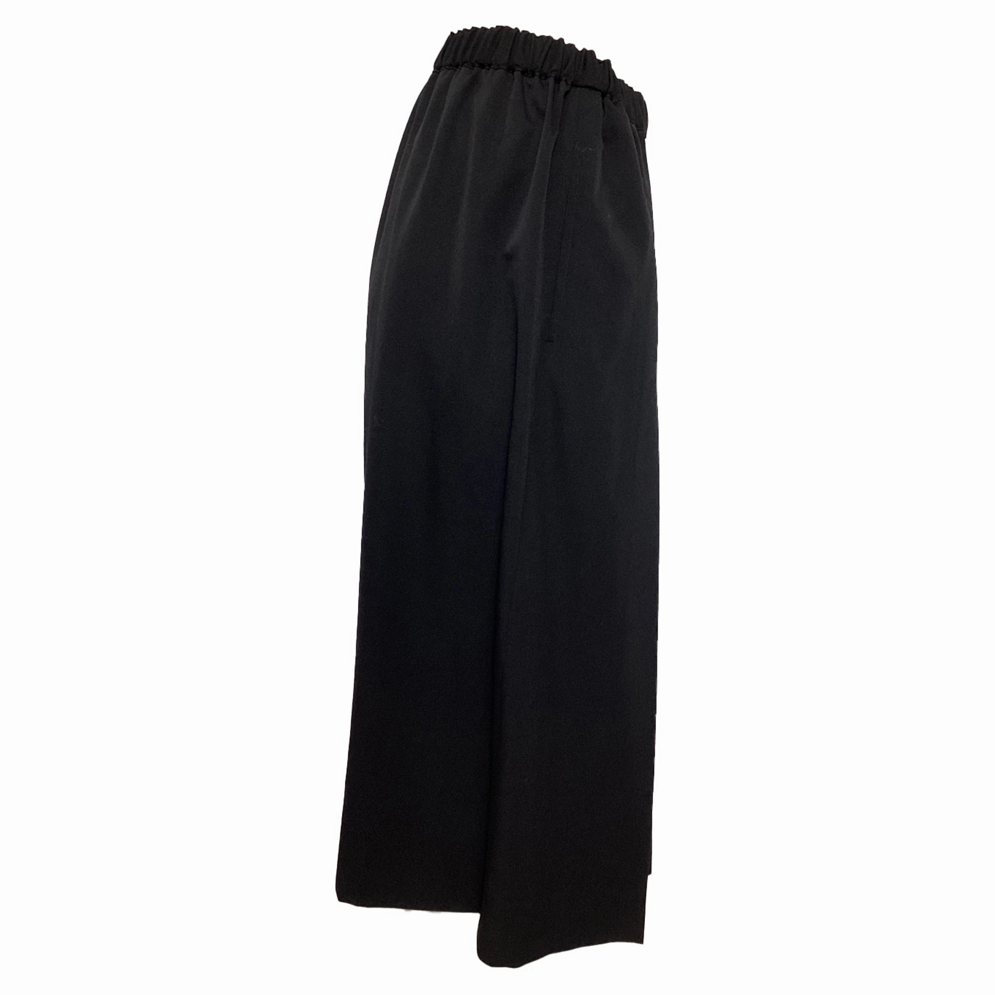 Comme des Garons Pleated Skirt in Black Wool