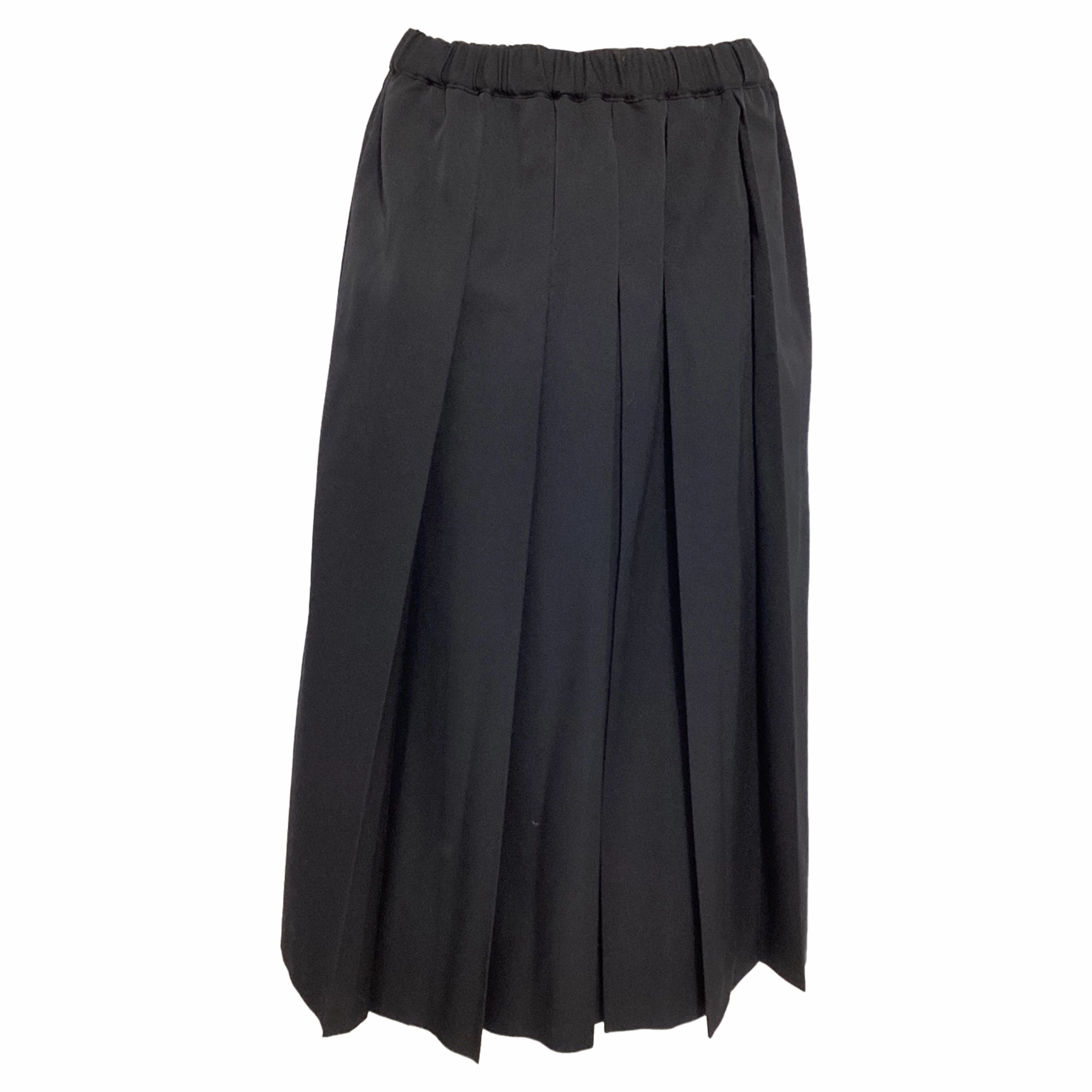 Comme des Garons Pleated Skirt in Black Wool