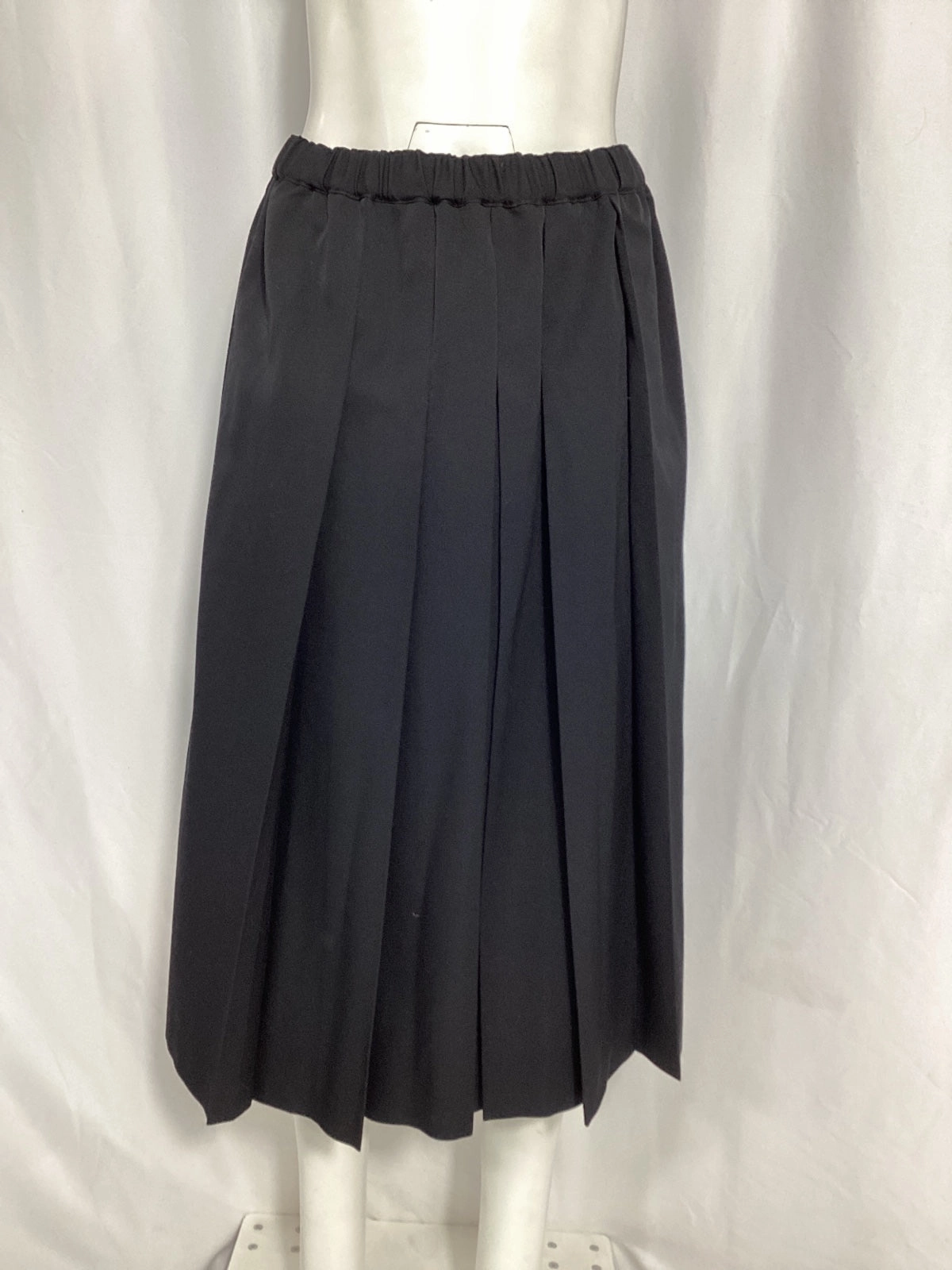 Comme des Garons Pleated Skirt in Black Wool