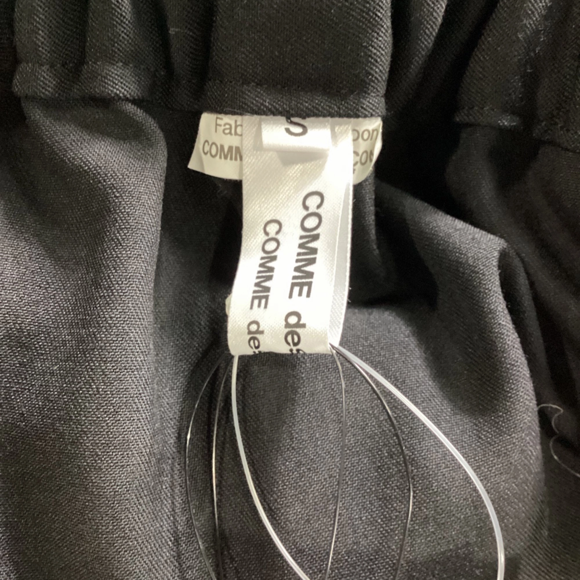Comme des Garons Pleated Skirt in Black Wool
