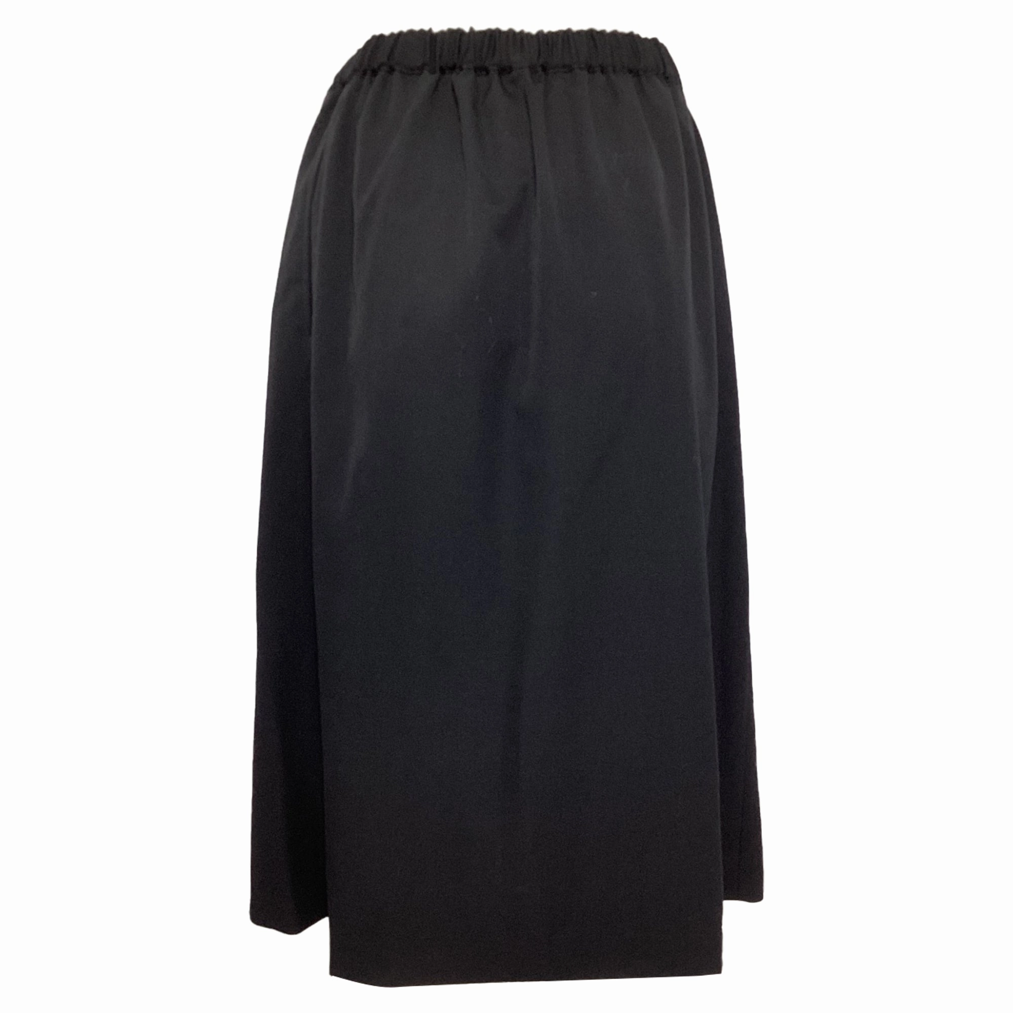 Comme des Garons Pleated Skirt in Black Wool