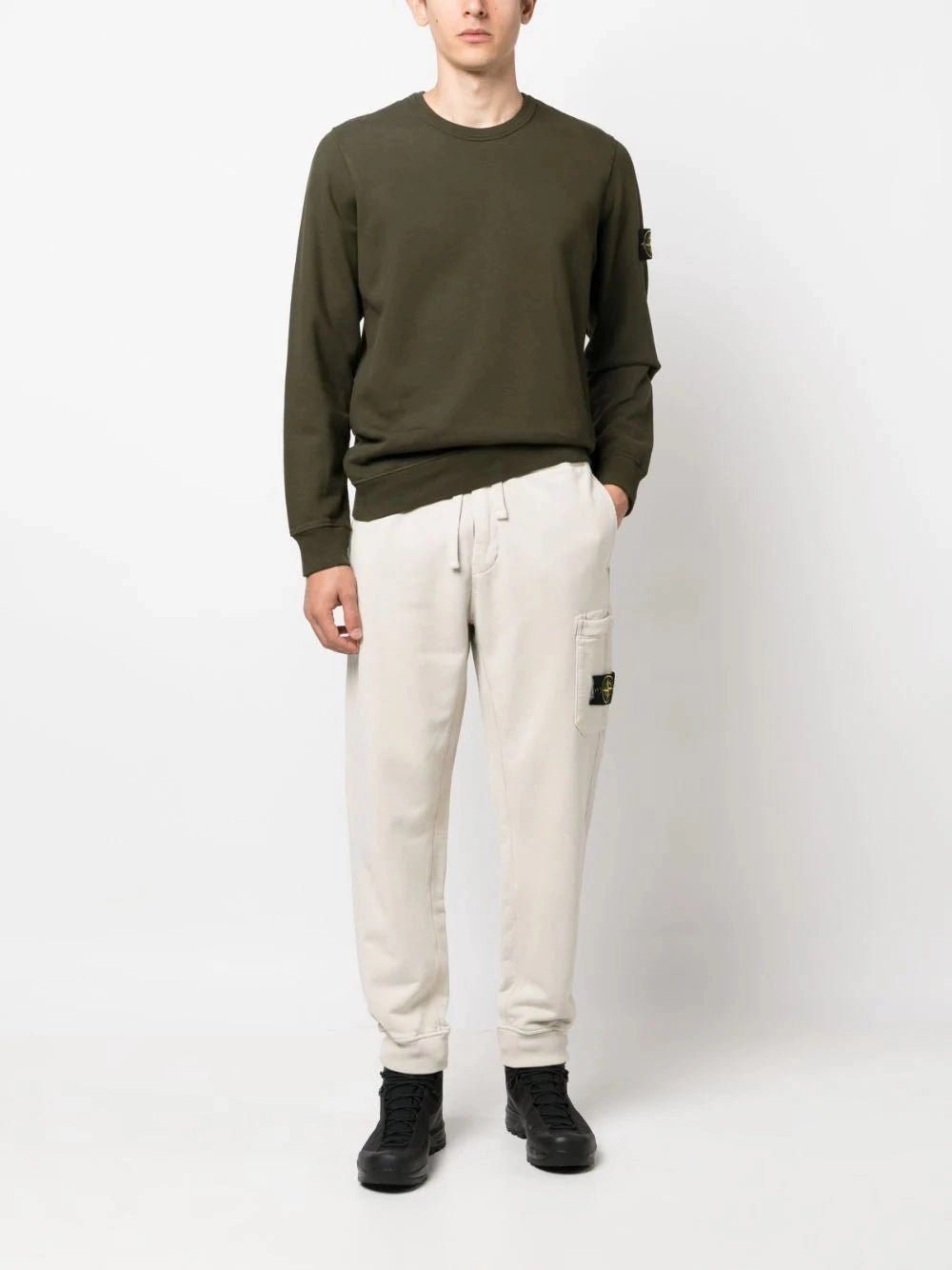 Compass-Patch Cotton Sweatshirt