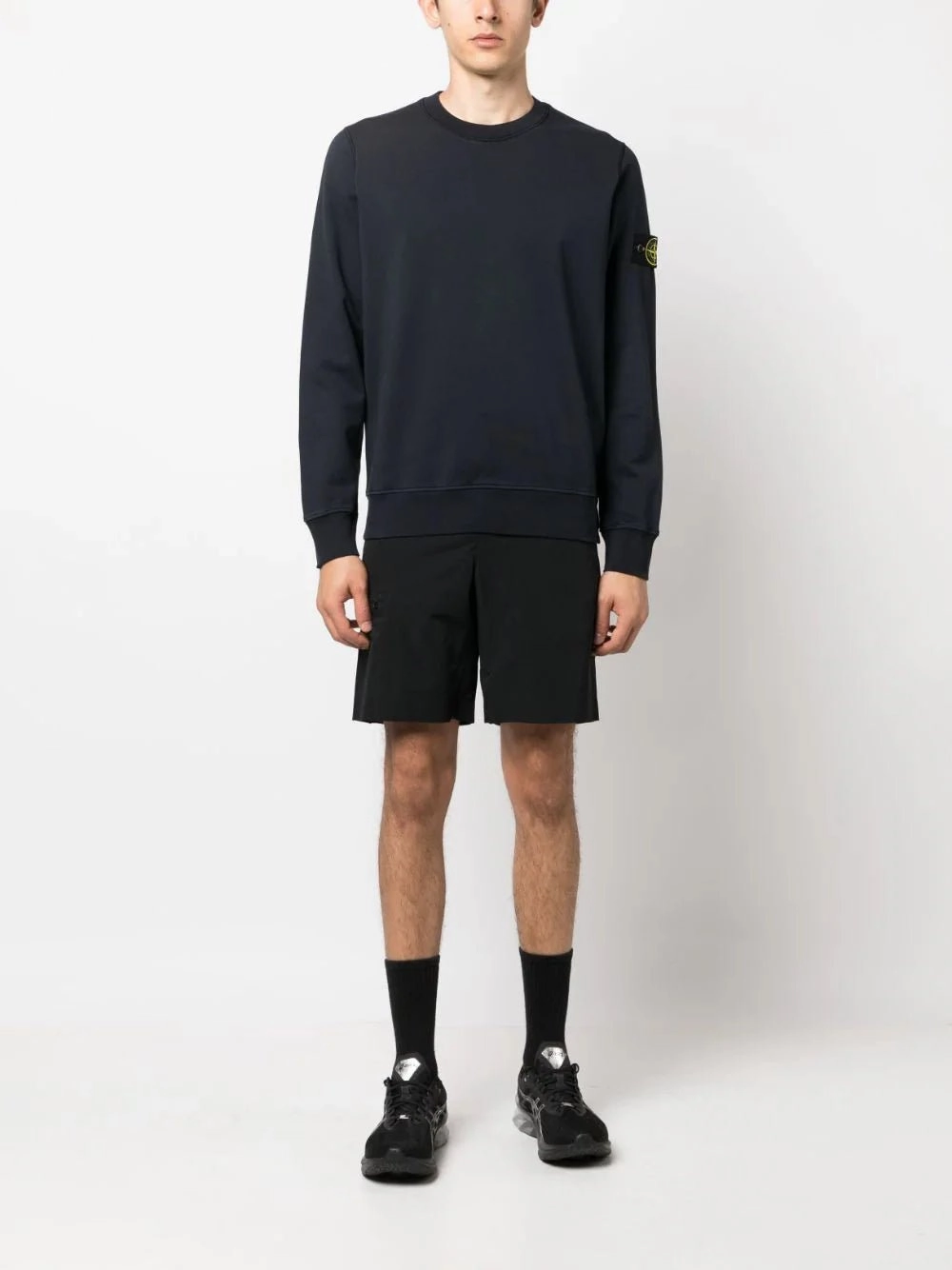 Compass-Patch Crew-Neck Sweatshirt