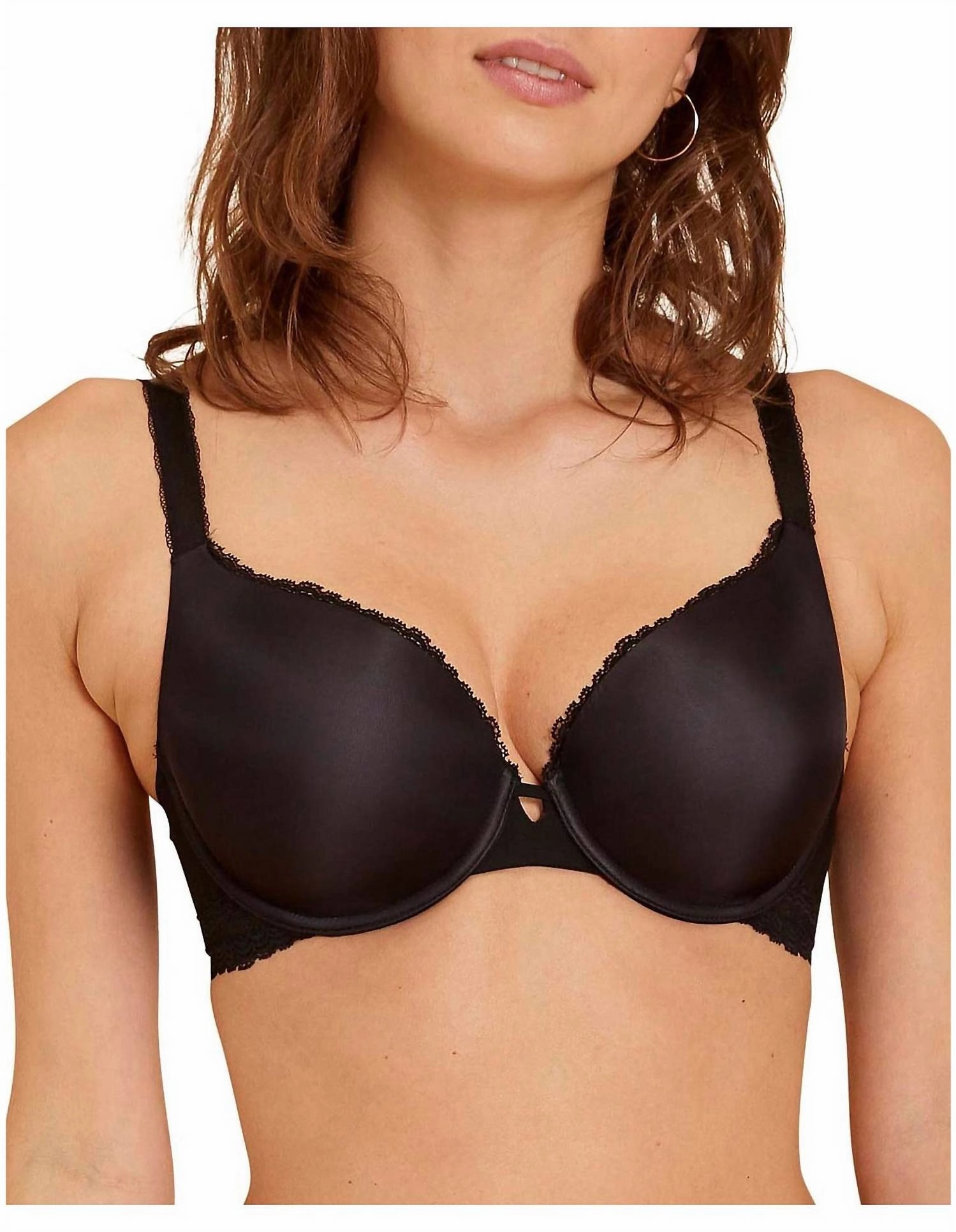 Confiance Contour Plunge Convertible Bra In Black