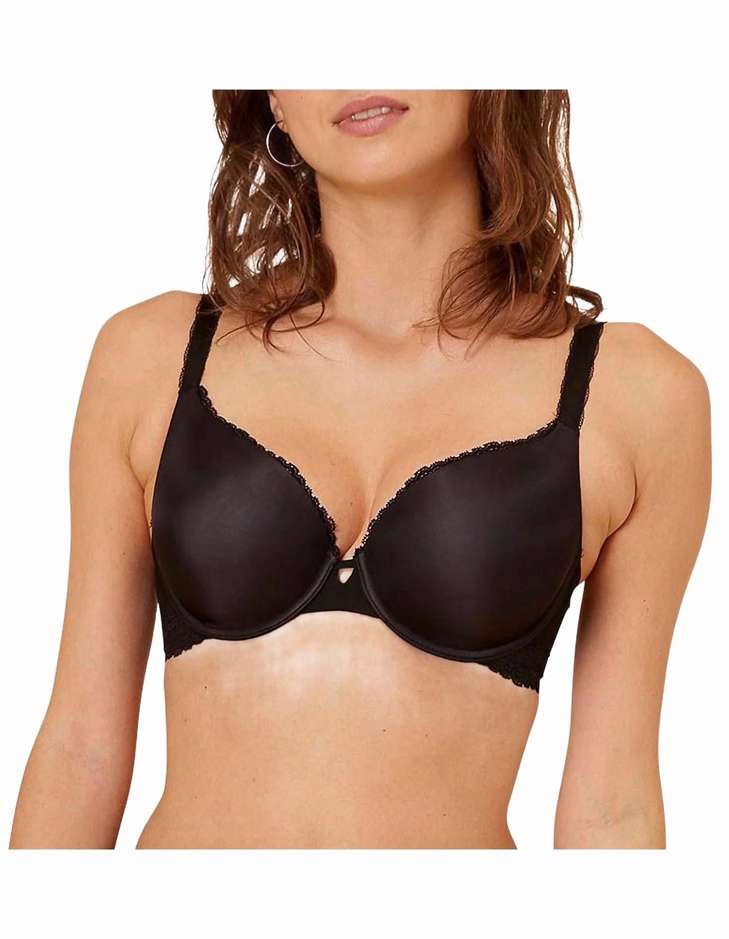 Confiance Contour Plunge Convertible Bra In Black
