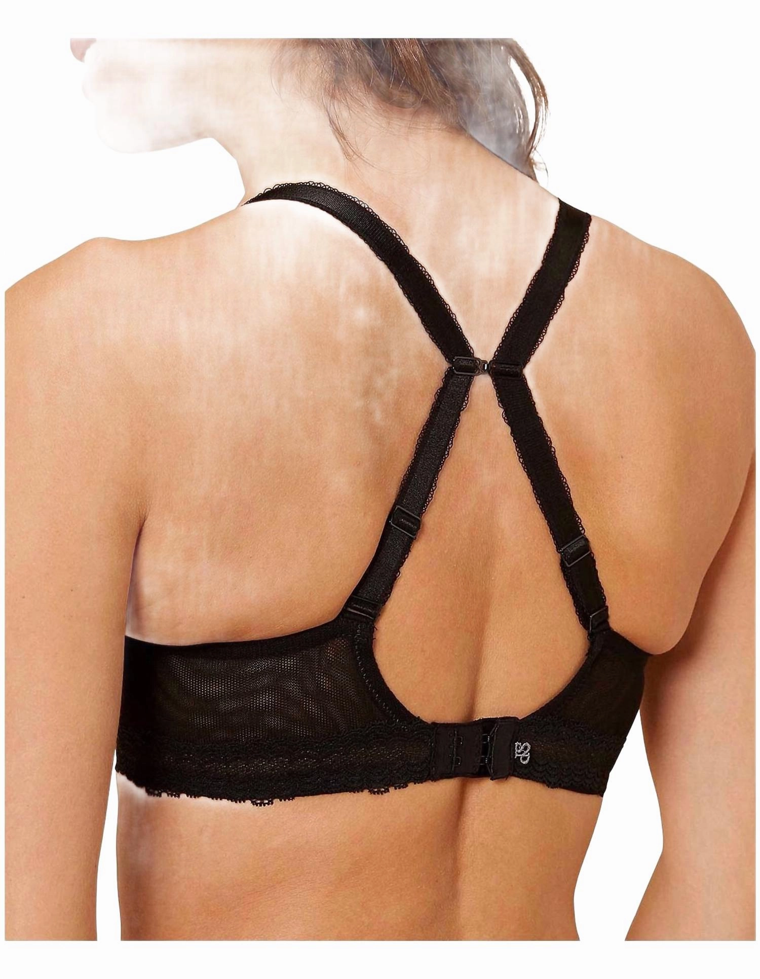 Confiance Contour Plunge Convertible Bra In Black