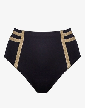 Construction High Waist Bikini Pant - Black Swim Womens - one-pieces cheap