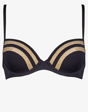 Construction Moulded Underwired Bikini Top - Black Swim Womens - one-pieces cheap