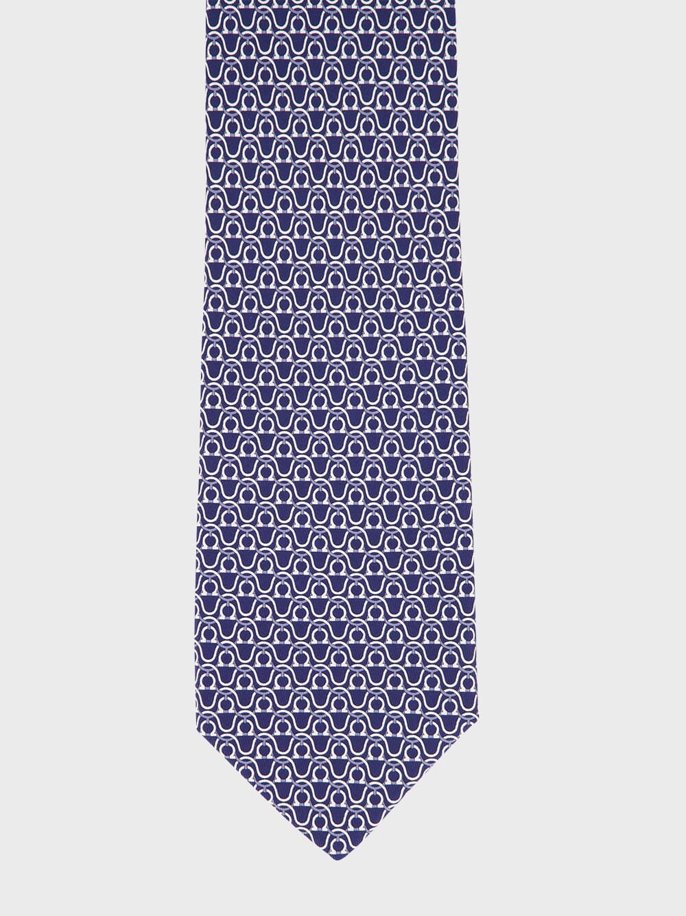 Contrasting Gancini Silk Tie