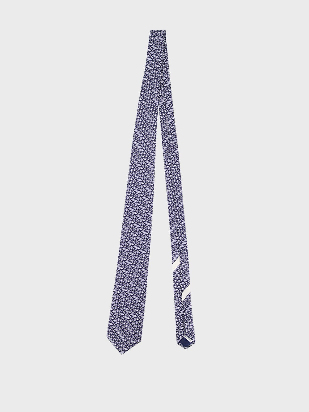 Contrasting Gancini Silk Tie