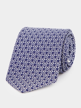 Contrasting Gancini Silk Tie Suits Mens - men's suits outlet