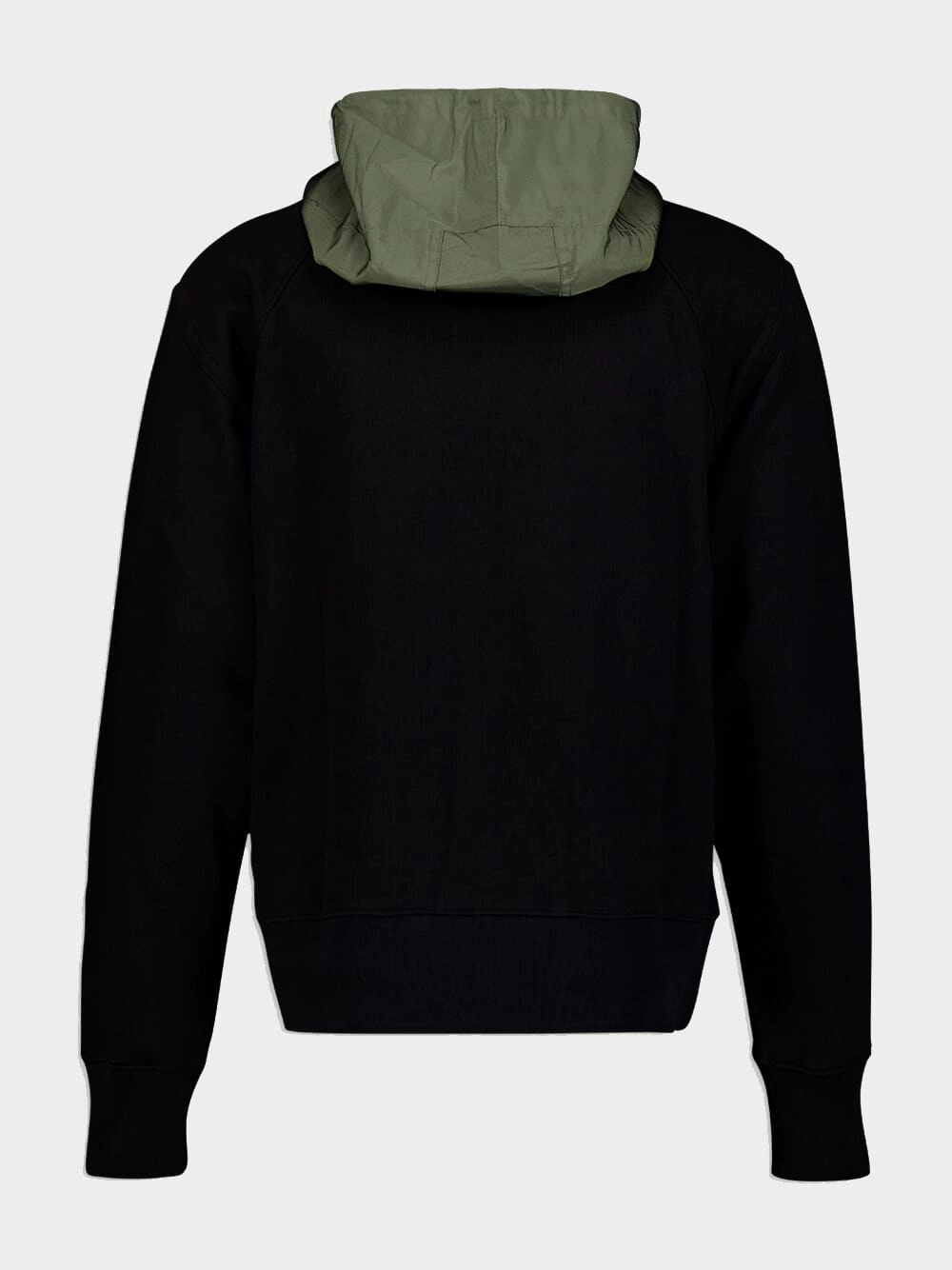 Contrasting-Hood Half-Zip Sweatshirt