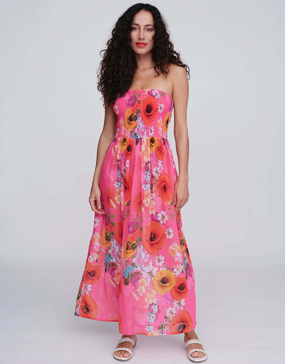 Copacabana Maxi Dress - Pink Swim Womens - bikinis clearance