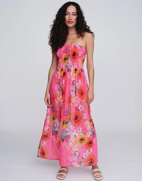 Copacabana Maxi Dress - Pink Swim Womens - bikinis clearance