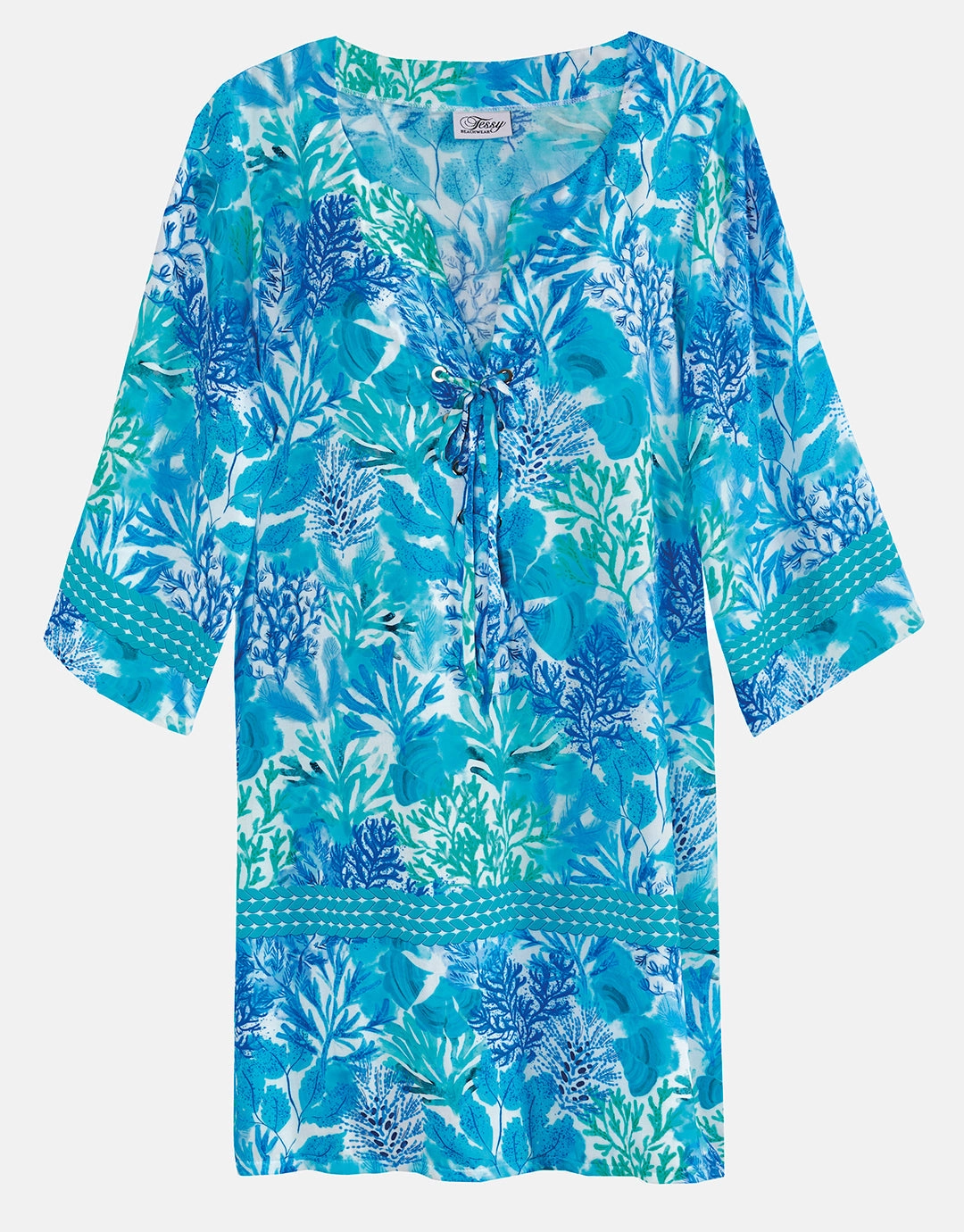 Coral Beach Tunic - Turquoise Swim Womens - bikinis clearance