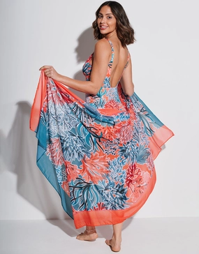 Coral Sarong Swim Womens - bikinis clearance