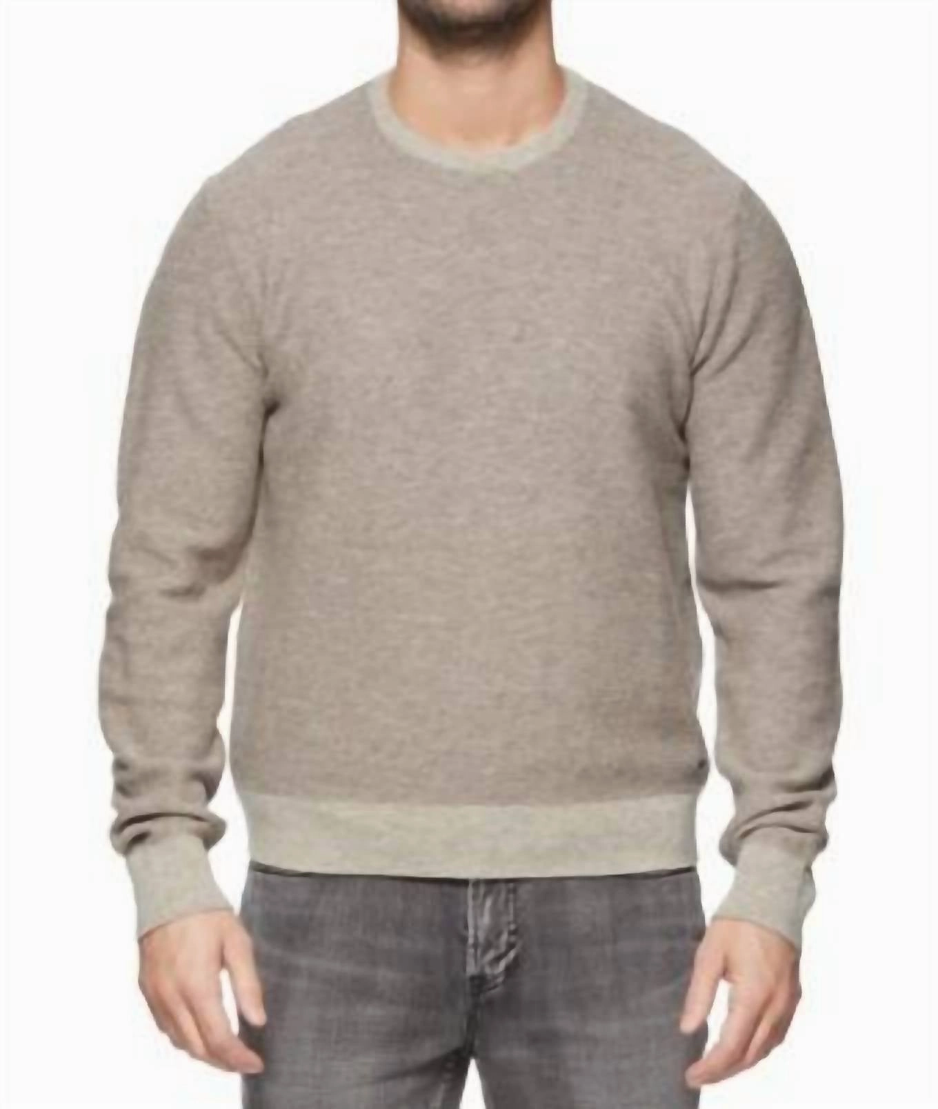 Cortez Merino Wool Sweater In Brown Grey
