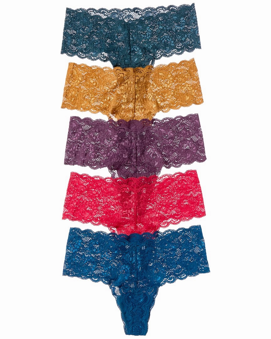 Cosabella 5pk Never Say Never Silk Comfie Thong Gift Set