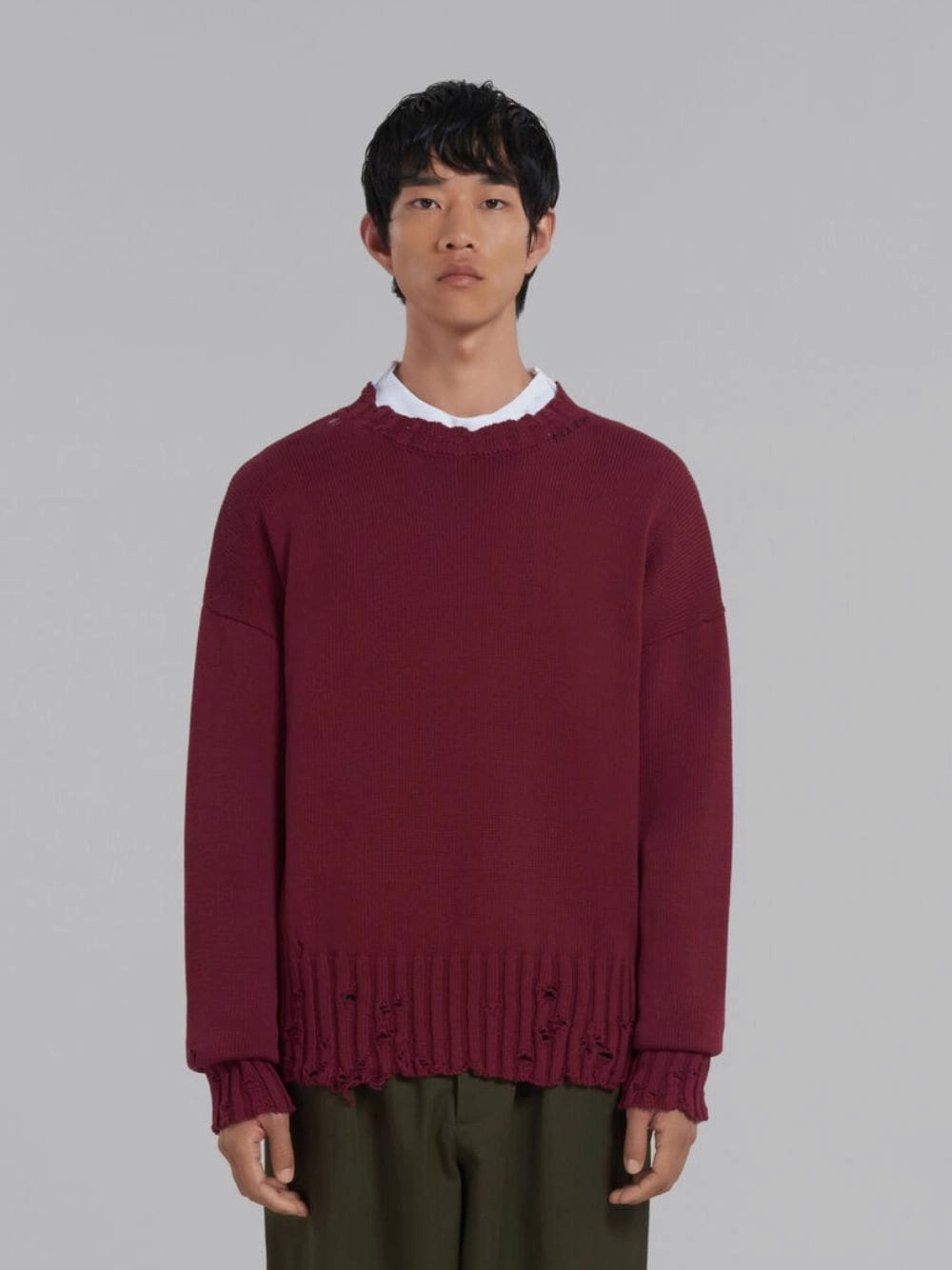 Cotton Crewneck Sweater Knitwear Mens - men's sweaters sale