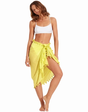Cotton Gauze Sarong - Celery Swim Womens - swimwear sale