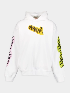 Cotton Hoodie With Graffiti Prints Tops Mens - thermal tops