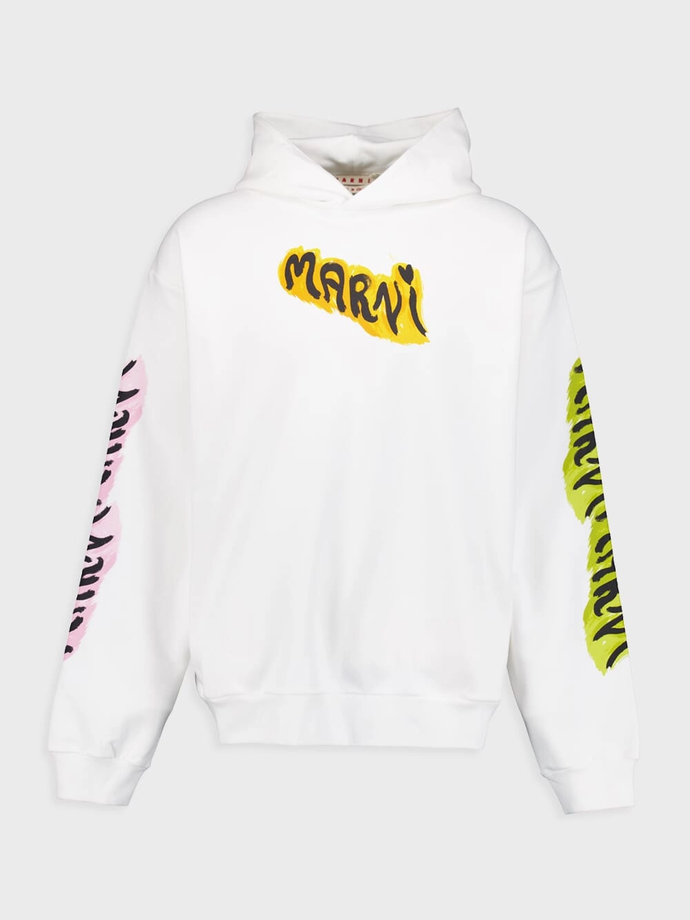Cotton Hoodie With Graffiti Prints Tops Mens - thermal tops
