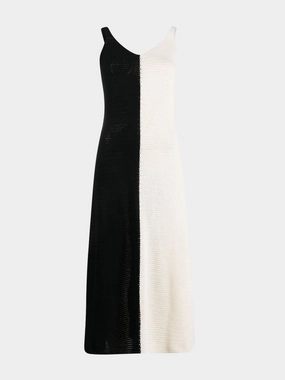 Cotton Knitted Midi Dress Knitwear Womens - women's knitwear cheap